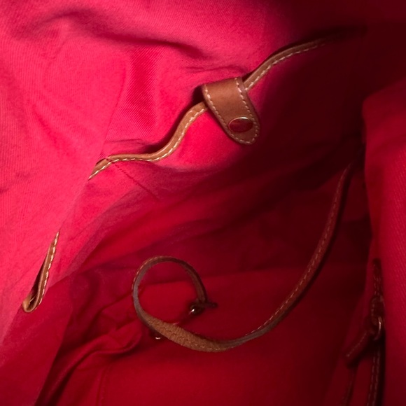 Dooney & Bourke Tan and Brown Monogram Tassel Shoulder Bag - Picture 9 of 10